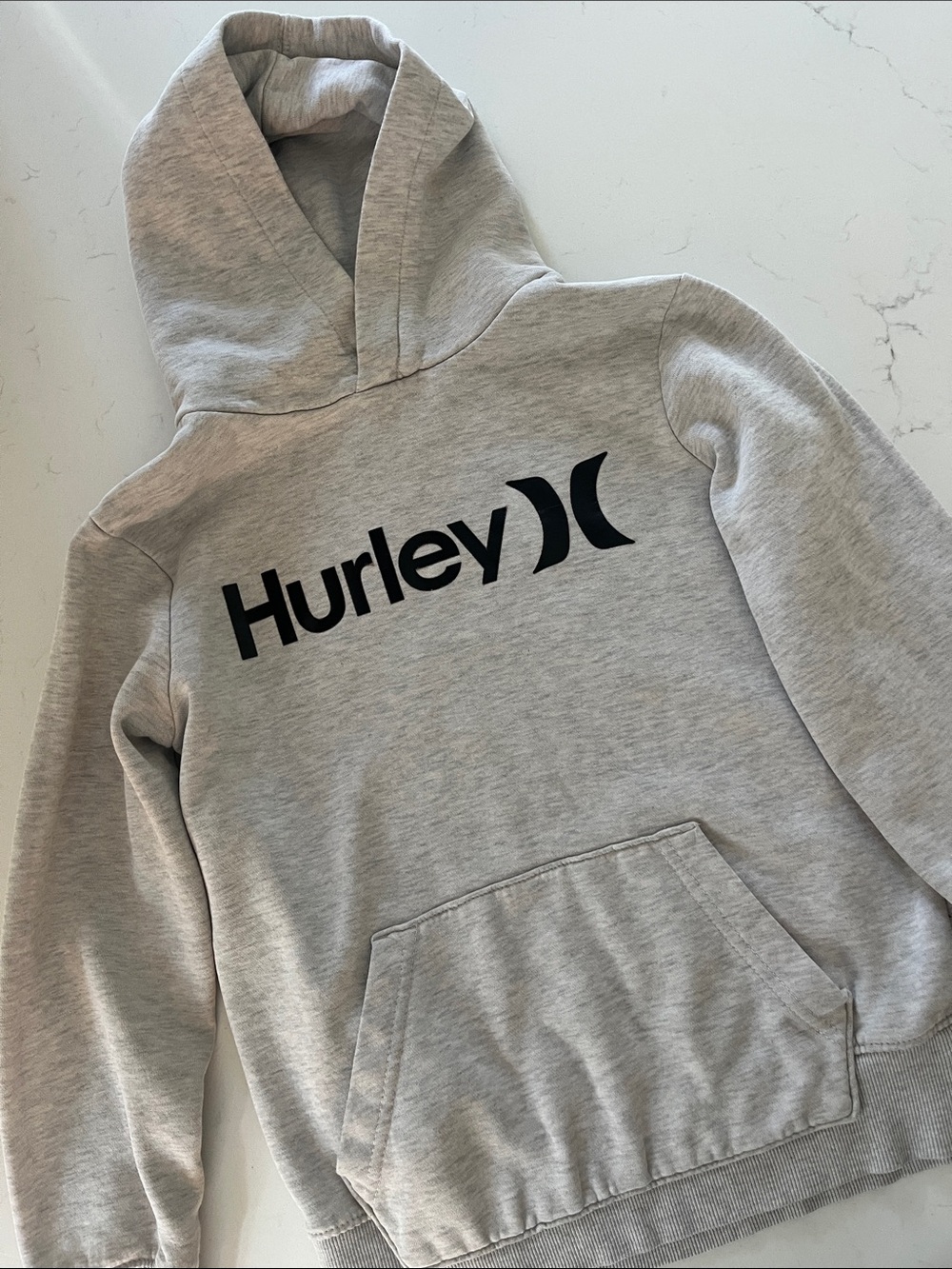 Hurley Light Gray Hoodie with Black Logo